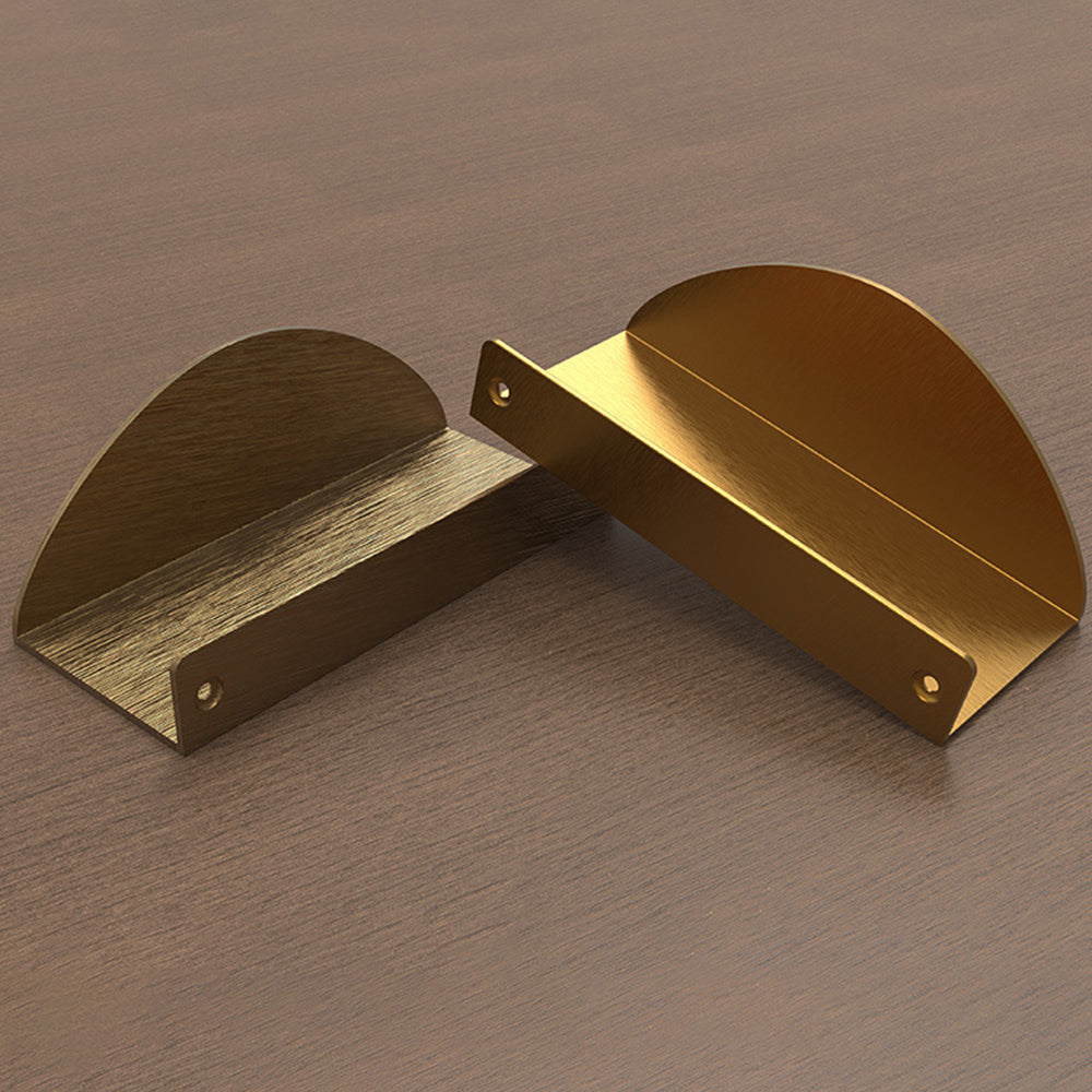 Modern Half Moon Aluminium Edge Pull Handles