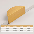 Modern Half Moon Aluminium Edge Pull Handles