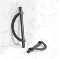 Modern Half Moon Bar Cupboard Handles in Grey