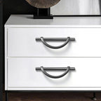 Modern Half Moon Bar Cupboard Handles in Grey