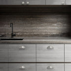 Modern Half-Moon Brass Cup Handles