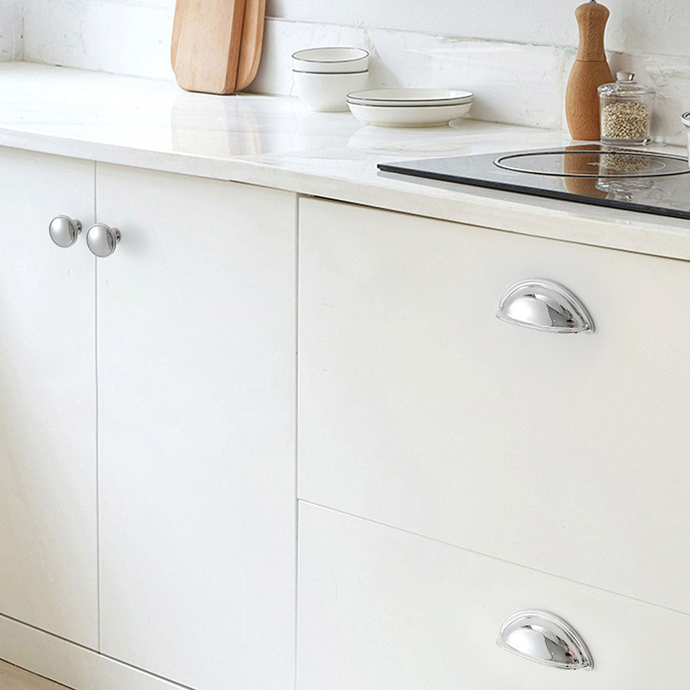 Modern Half-Moon Brass Cup Handles