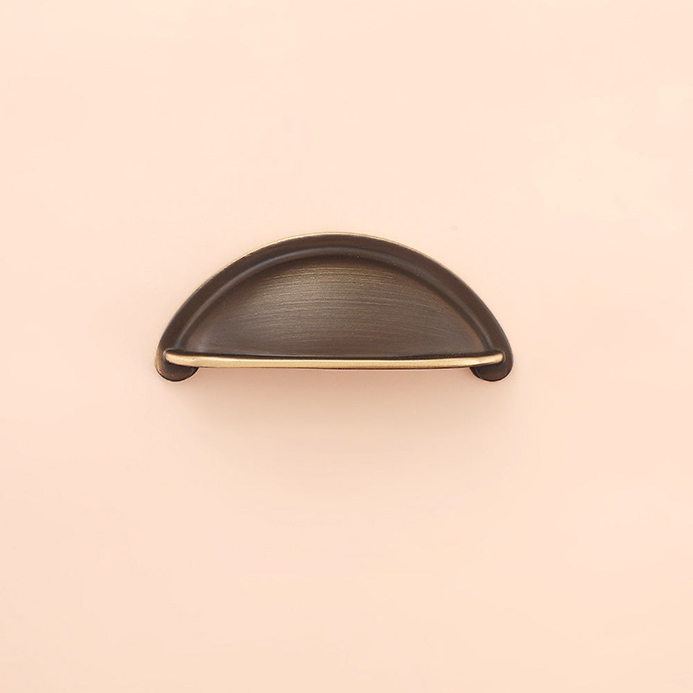 Modern Half-Moon Brass Cup Handles