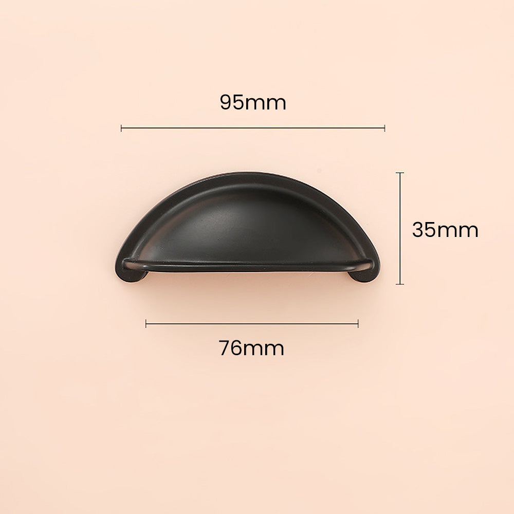 Modern Half-Moon Brass Cup Handles
