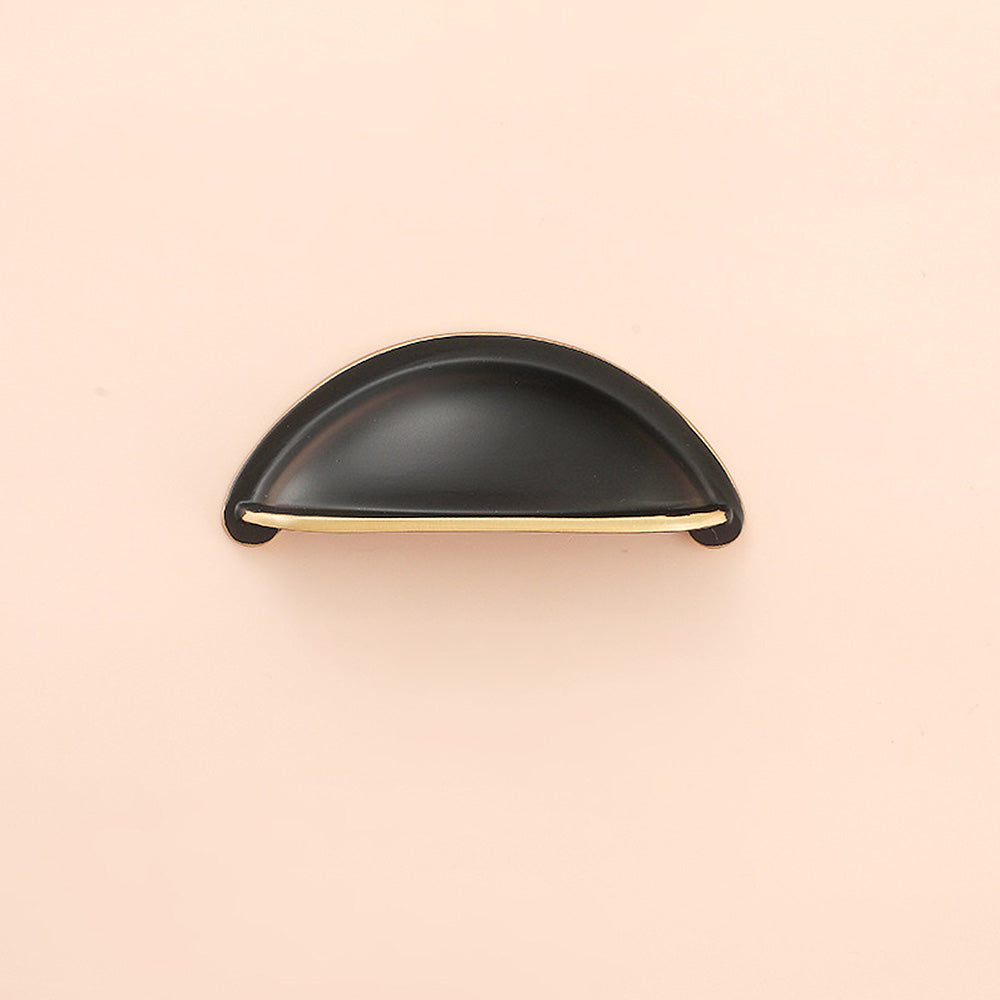 Modern Half-Moon Brass Cup Handles