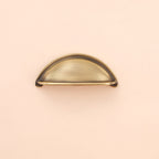 Modern Half-Moon Brass Cup Handles