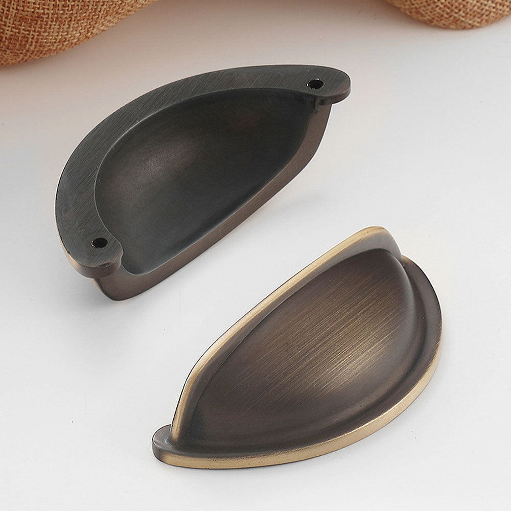 Modern Half-Moon Brass Cup Handles
