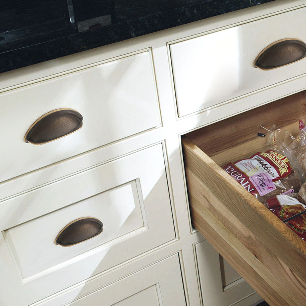 Modern Half-Moon Brass Cup Handles