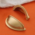 Modern Half-Moon Brass Cup Handles