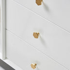 Modern Hexagon T-Bar Cupboard Handles in Brushed Gold