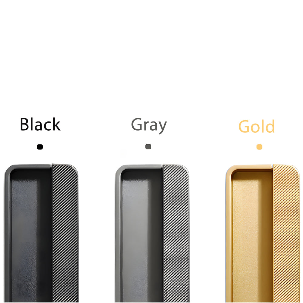 Modern Knurled Rectangular Recessed Cupboard Handles for Sliding Doors