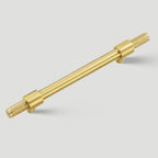 Modern Knurled Solid Brass T-Bar Cupboard Handles