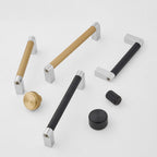 Modern Knurled Square D Cupboard Handles & Knobs