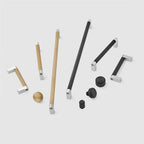 Modern Knurled Square D Cupboard Handles & Knobs