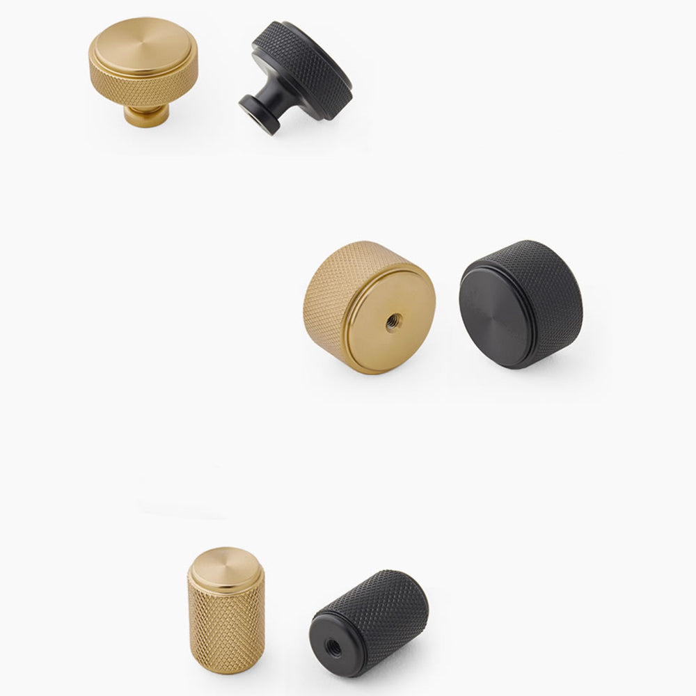Modern Knurled Square D Cupboard Handles & Knobs