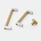Modern Knurled Square D Cupboard Handles & Knobs