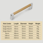 Modern Knurled Square D Cupboard Handles & Knobs