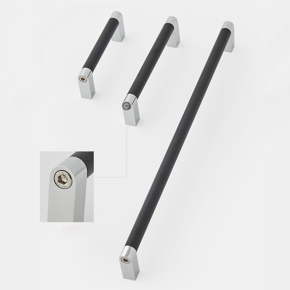 Modern Knurled Square D Cupboard Handles & Knobs