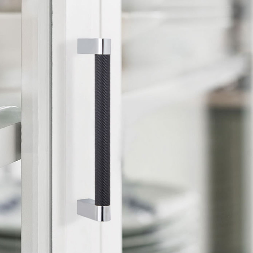 Modern Knurled Square D Cupboard Handles & Knobs