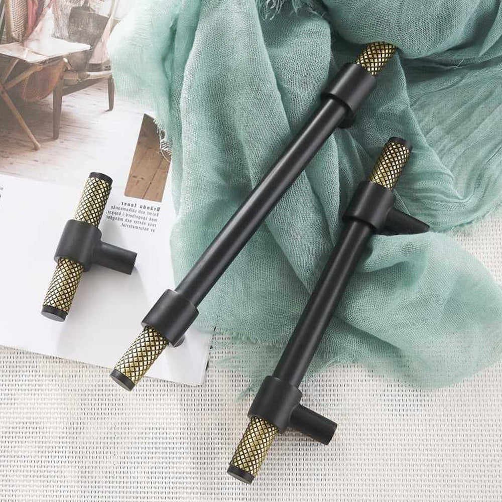 Modern Knurled T-Bar Cupboard Handles & Knobs