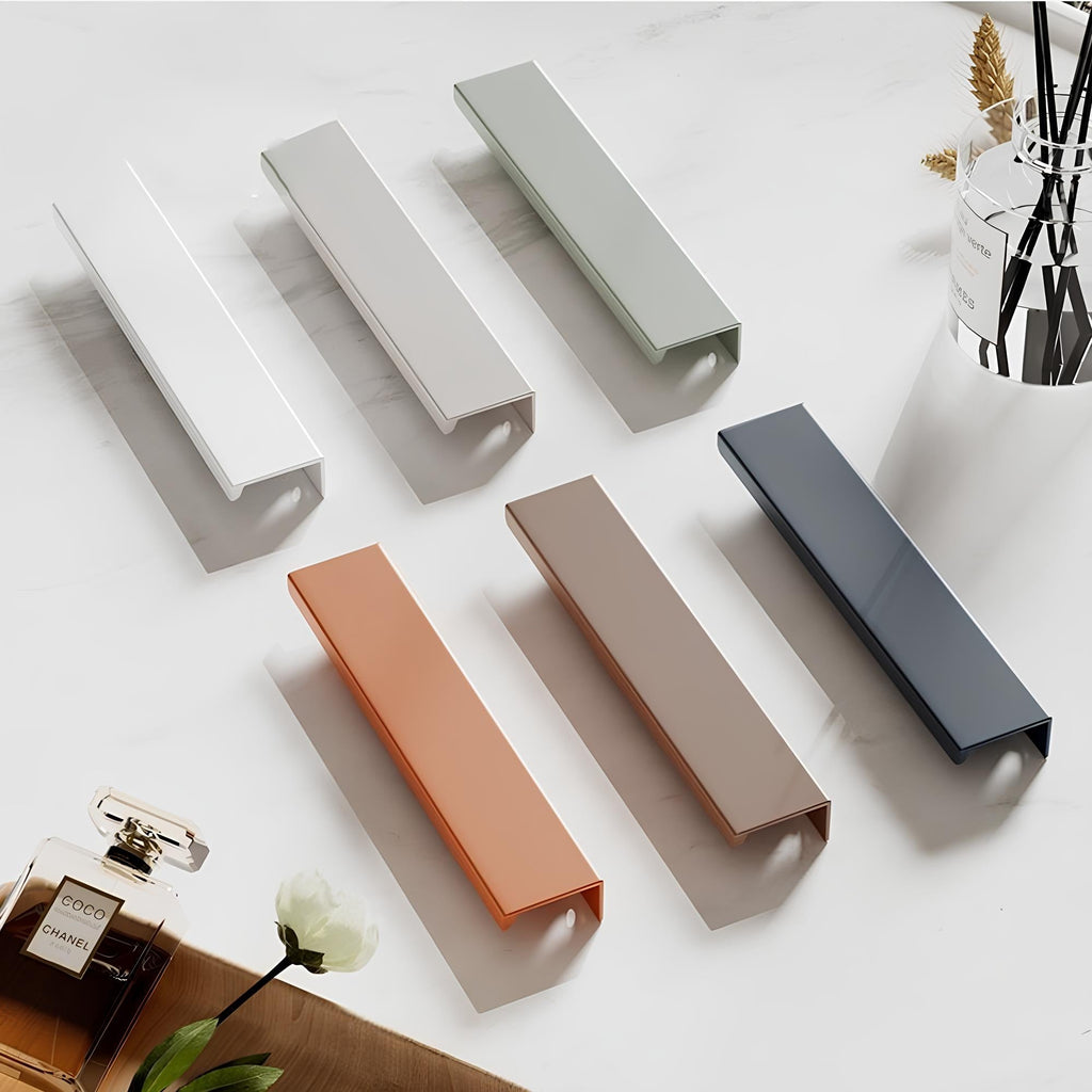 Modern L-Profile Aluminium Edge Pull Handles