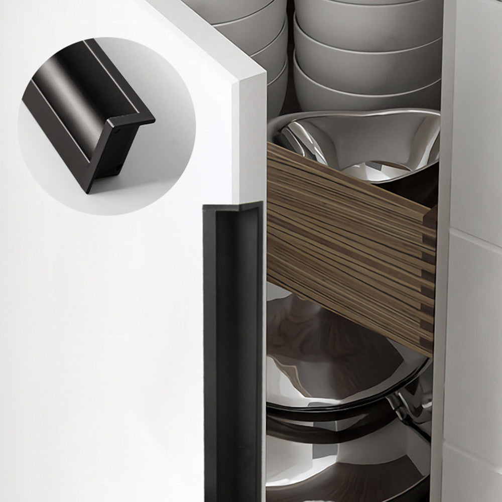 Modern L-Shaped Aluminium Edge Pull Handles