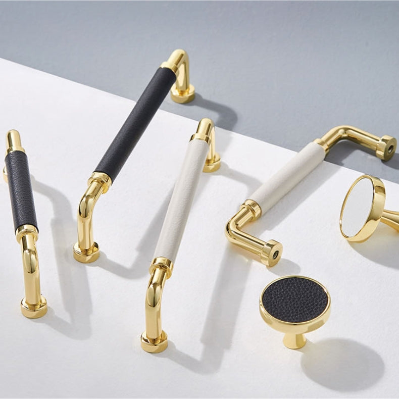 Modern Leather Cupboard D Handles & Knobs