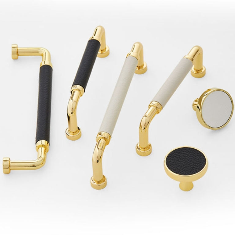 Modern Leather Cupboard D Handles & Knobs