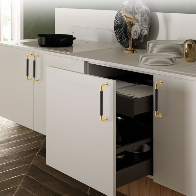 Modern Leather Cupboard D Handles & Knobs