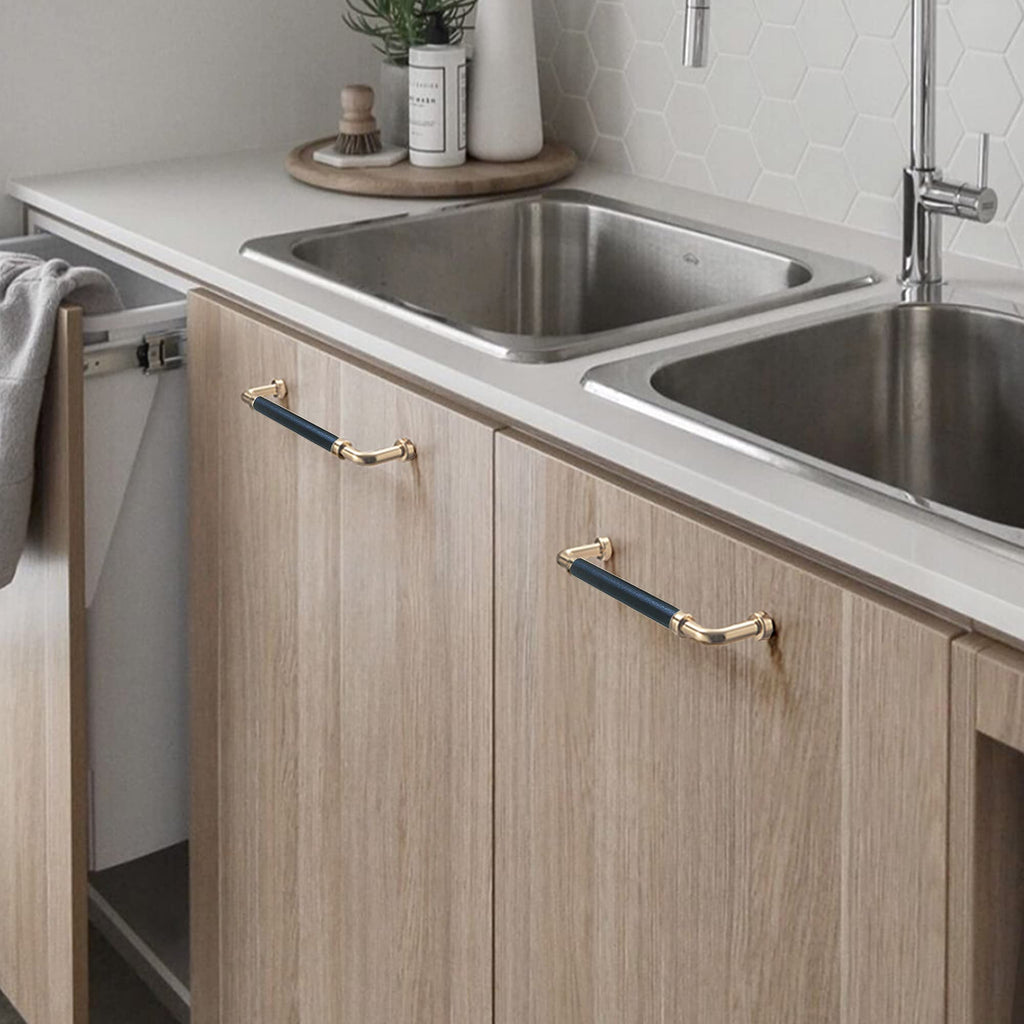 Modern Leather Cupboard D Handles & Knobs