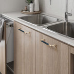 Modern Leather Cupboard D Handles & Knobs