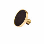 Modern Leather & Solid Brass T-Bar Cupboard Handles & Knobs