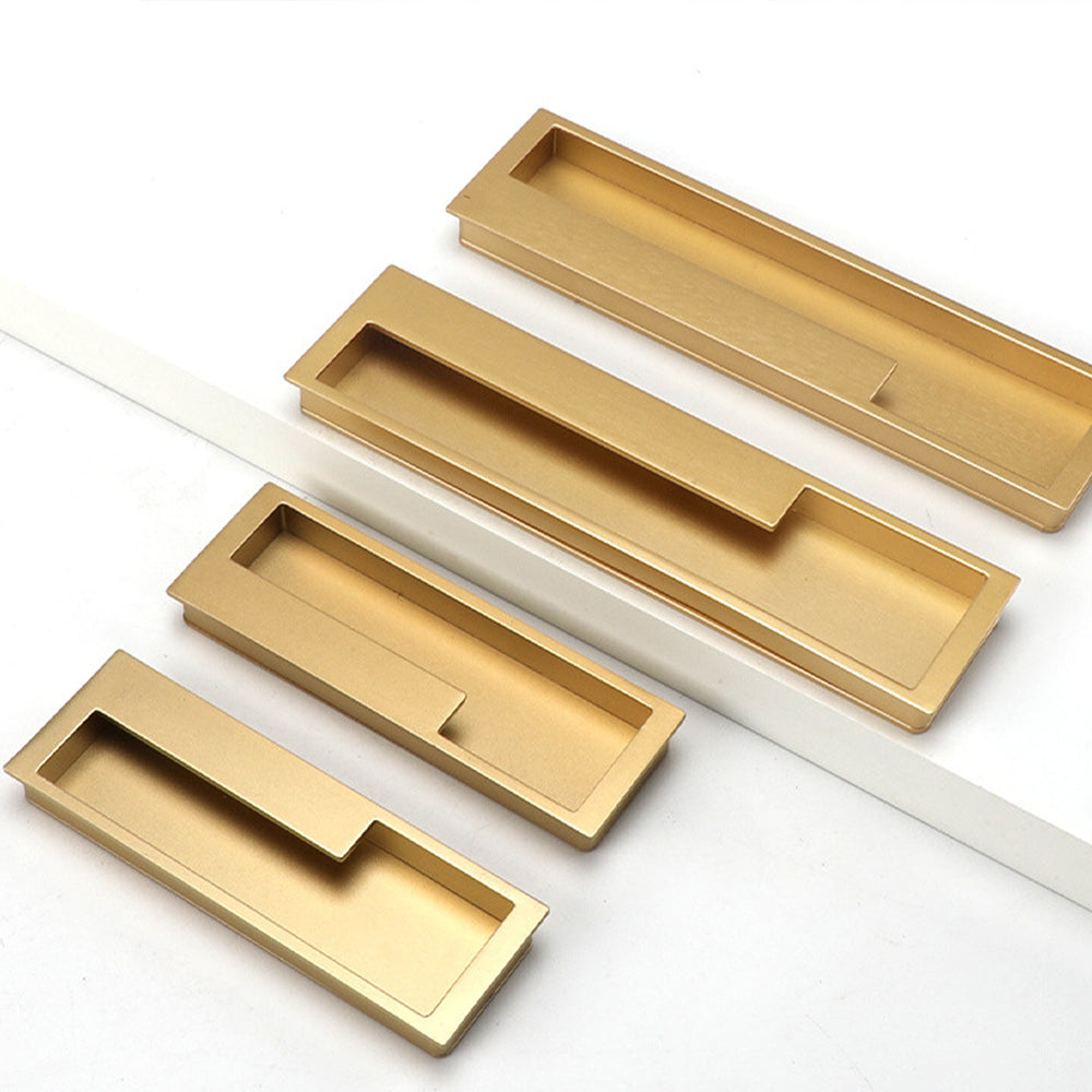 Modern Left and Right Hand Stepped Recessed Cupboard Handles