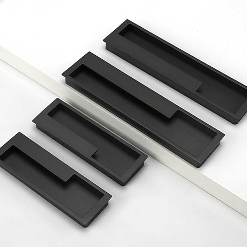 Modern Left and Right Hand Stepped Recessed Cupboard Handles