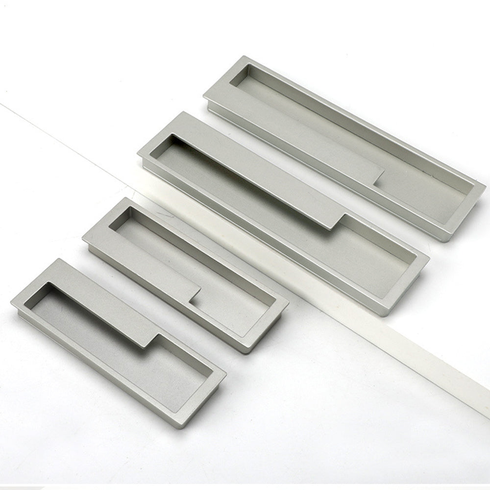 Modern Left and Right Hand Stepped Recessed Cupboard Handles