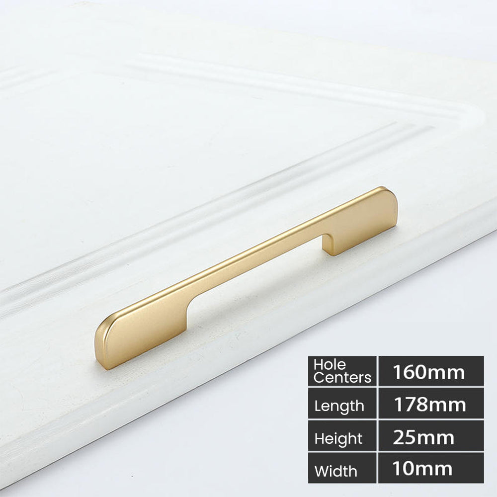 Modern Long Asymmetric Flat Bar Cupboard Handles