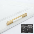 Modern Long Asymmetric Flat Bar Cupboard Handles
