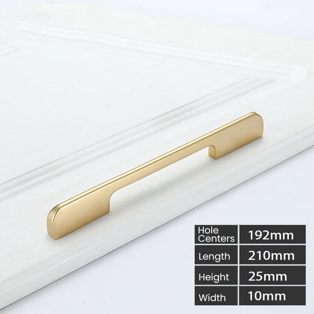 Modern Long Asymmetric Flat Bar Cupboard Handles