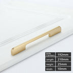 Modern Long Asymmetric Flat Bar Cupboard Handles
