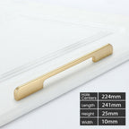 Modern Long Asymmetric Flat Bar Cupboard Handles