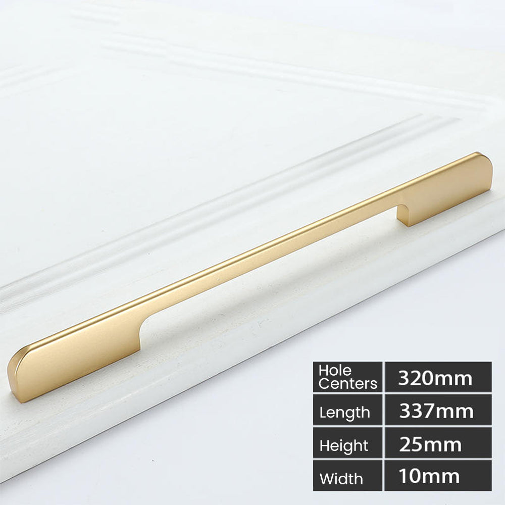 Modern Long Asymmetric Flat Bar Cupboard Handles