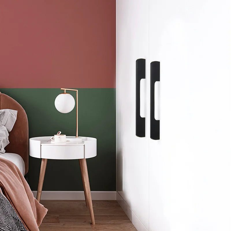 Modern Long Asymmetric Flat Bar Cupboard Handles
