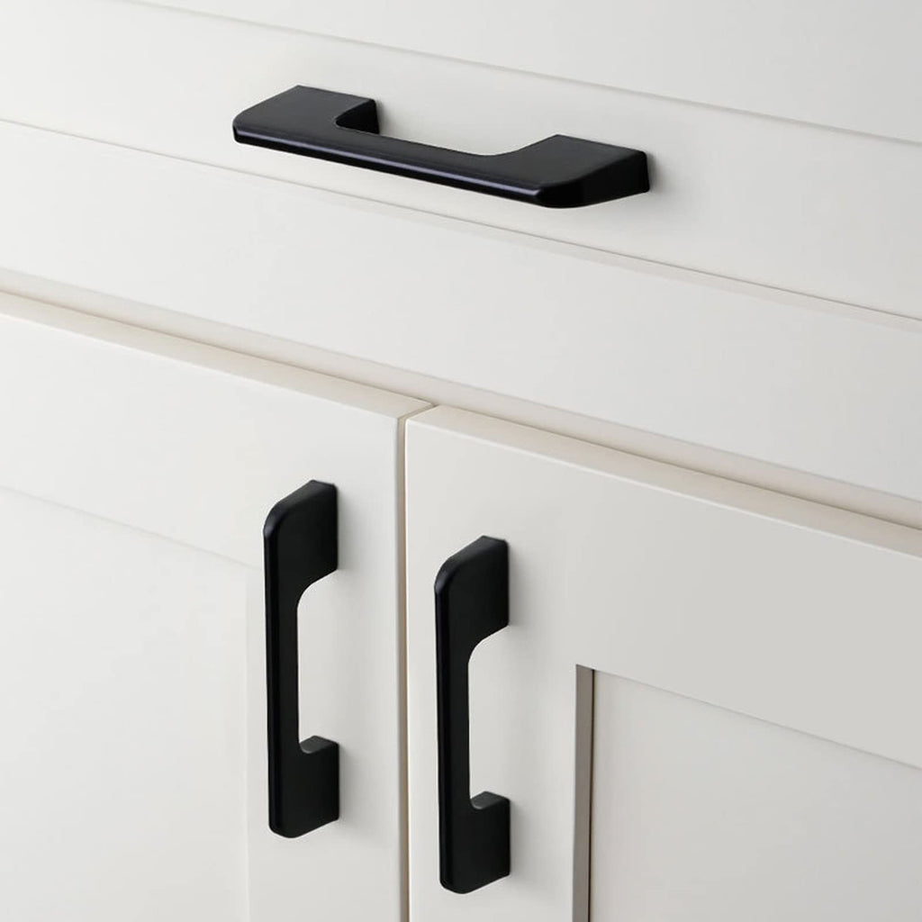 Modern Long Asymmetric Flat Bar Cupboard Handles