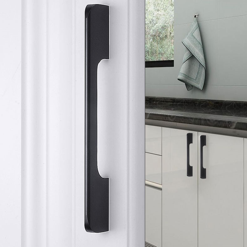 Modern Long Asymmetric Flat Bar Cupboard Handles