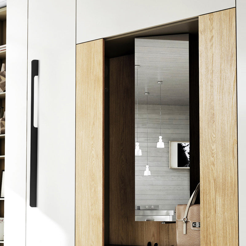 Modern Long Asymmetric Flat Bar Cupboard Handles