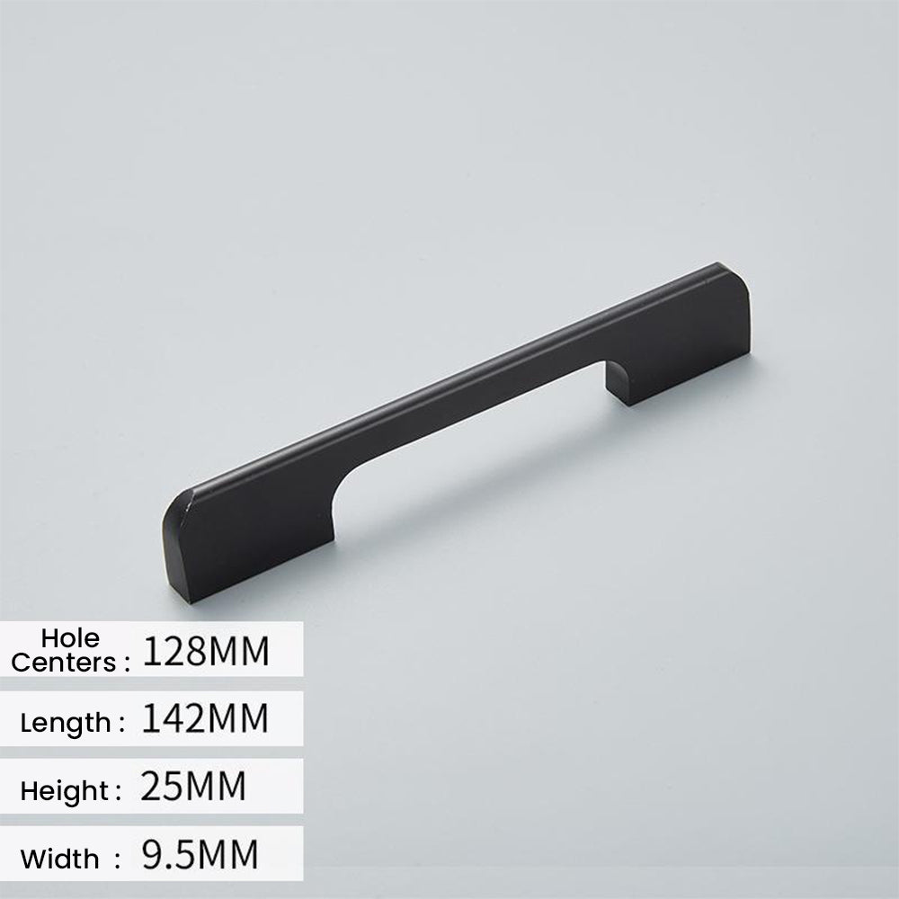 Modern Long Asymmetric Flat Bar Cupboard Handles