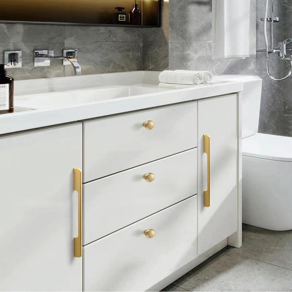 Modern Long Asymmetric Flat Bar Cupboard Handles