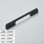 Modern Long Asymmetric Flat Bar Cupboard Handles
