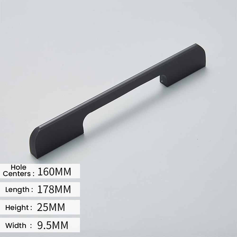 Modern Long Asymmetric Flat Bar Cupboard Handles