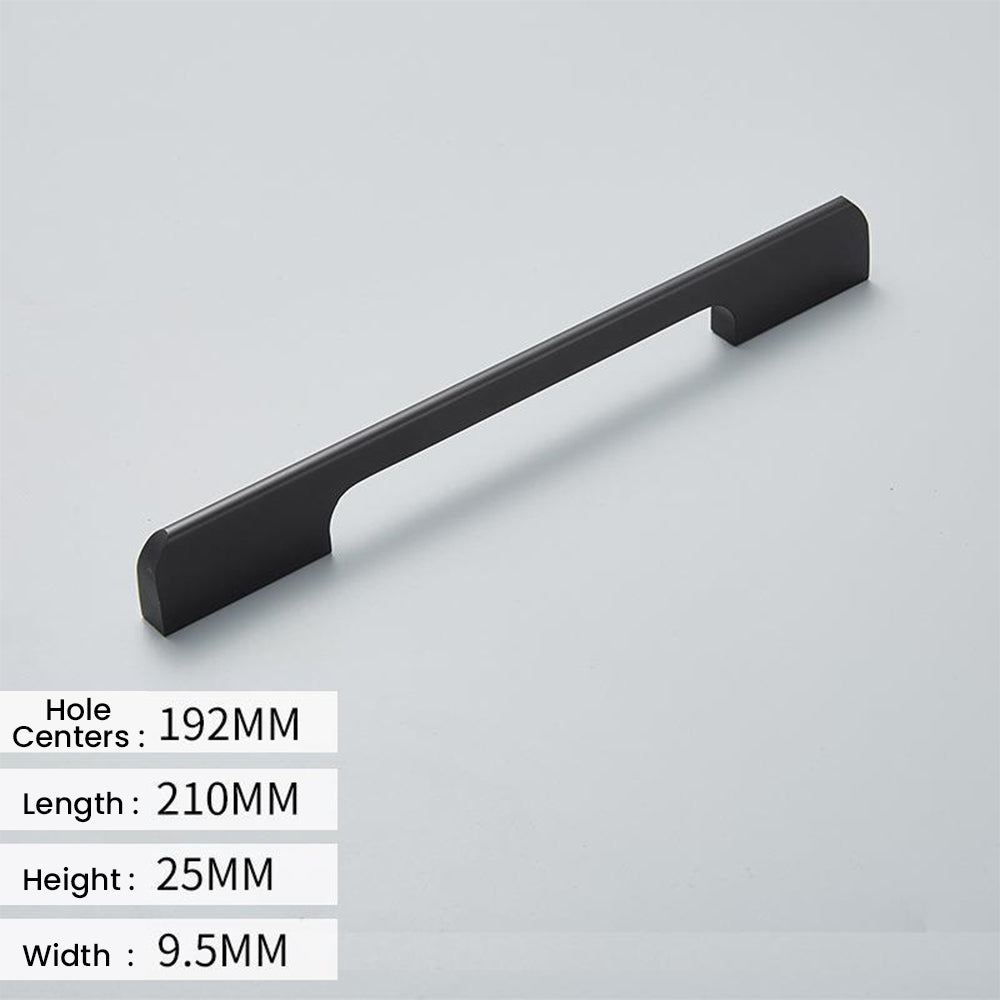 Modern Long Asymmetric Flat Bar Cupboard Handles